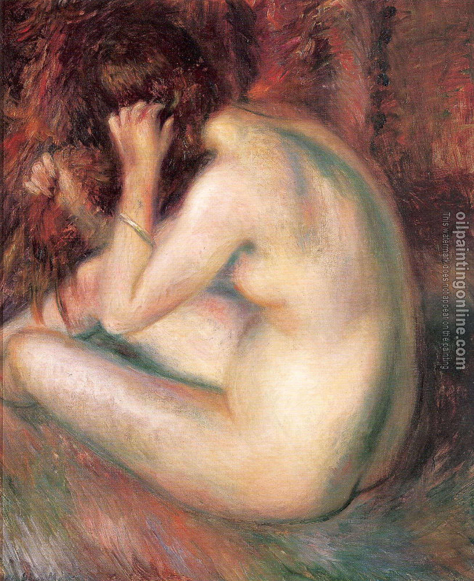William James Glackens - Back of nude